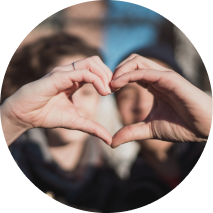 Image showing two hands forming a heart shape